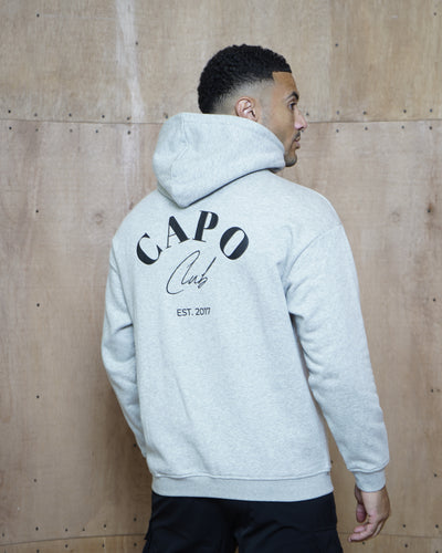 Capo Club Relaxed Hoodie - Grey Marl