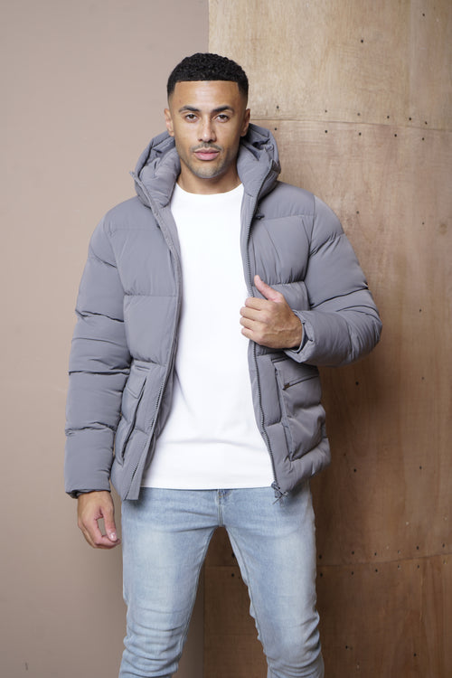 Capo Puffer Coat - Charcoal