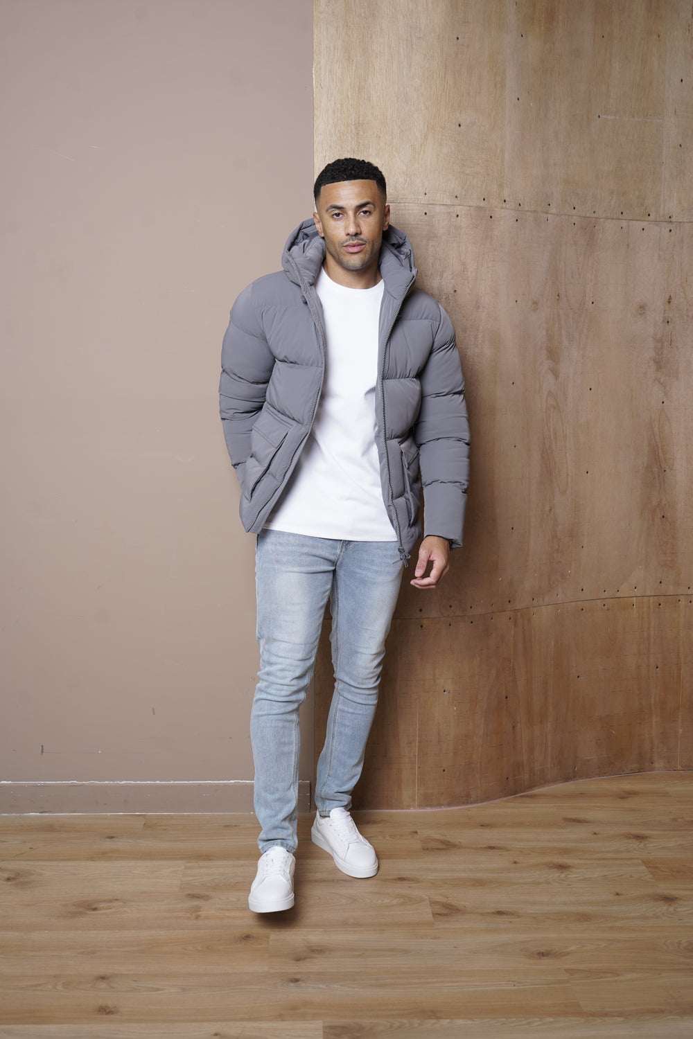 Capo Puffer Coat - Charcoal