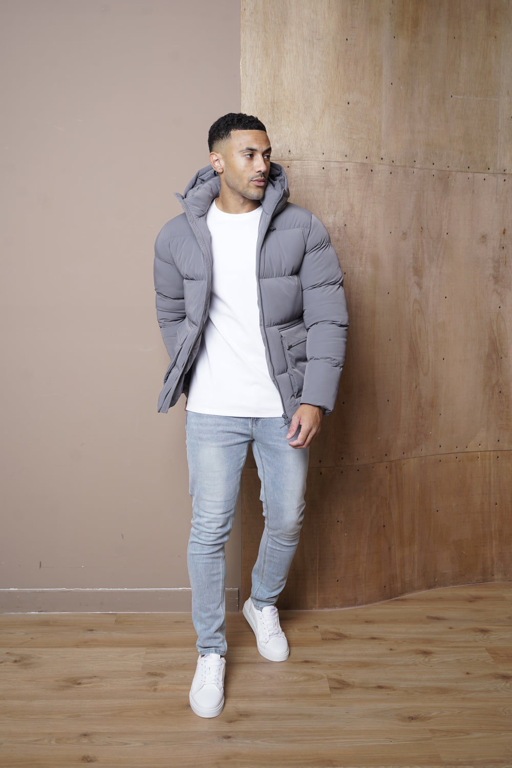 Capo Puffer Coat - Charcoal