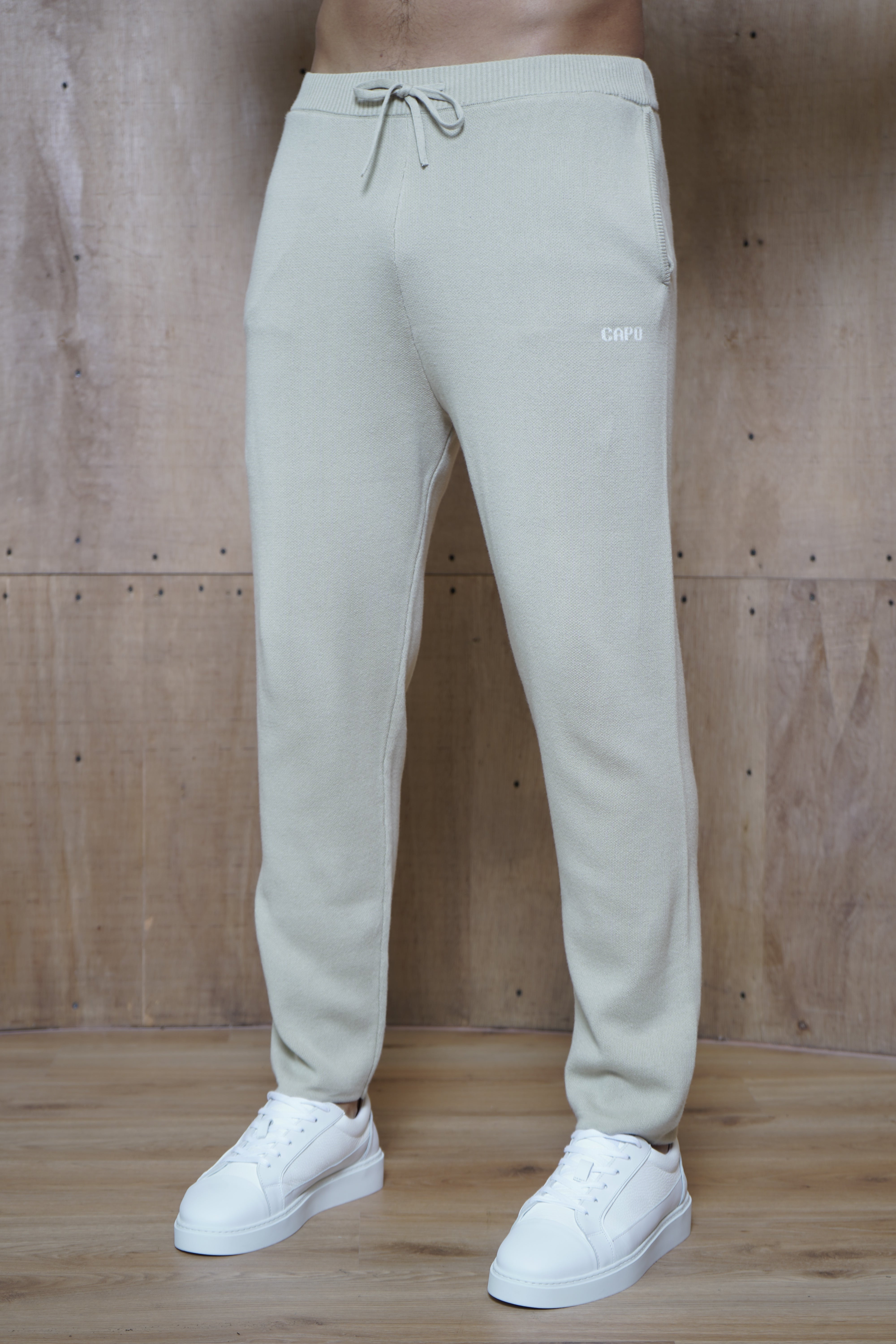 Capo Knitted Joggers - Stone