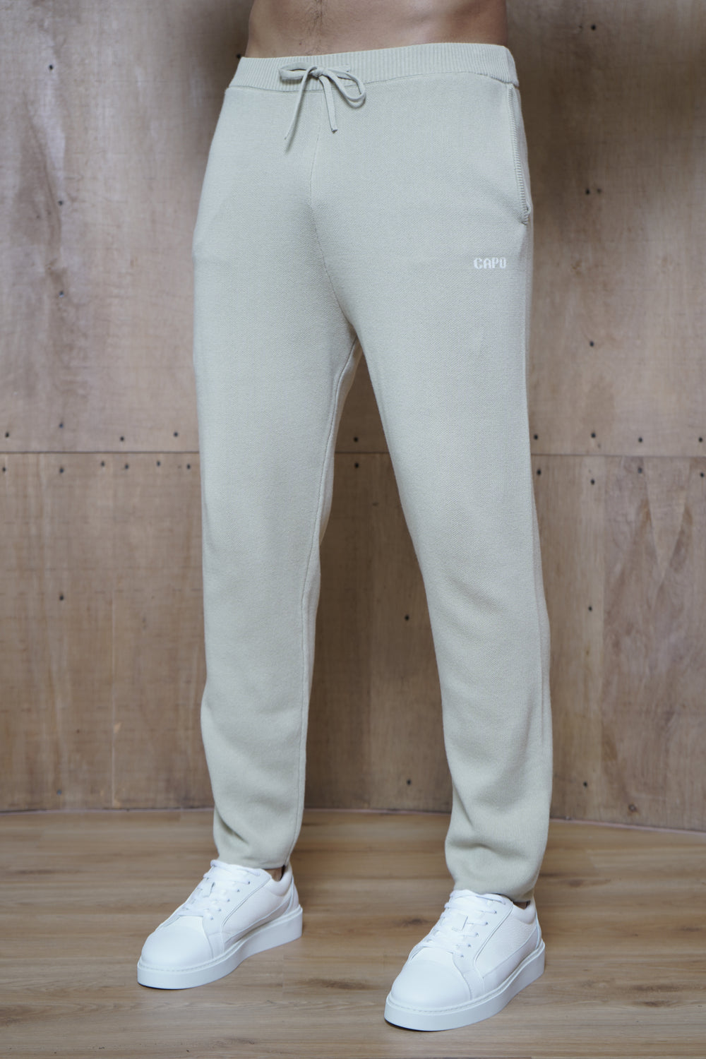 Capo Knitted Joggers - Stone