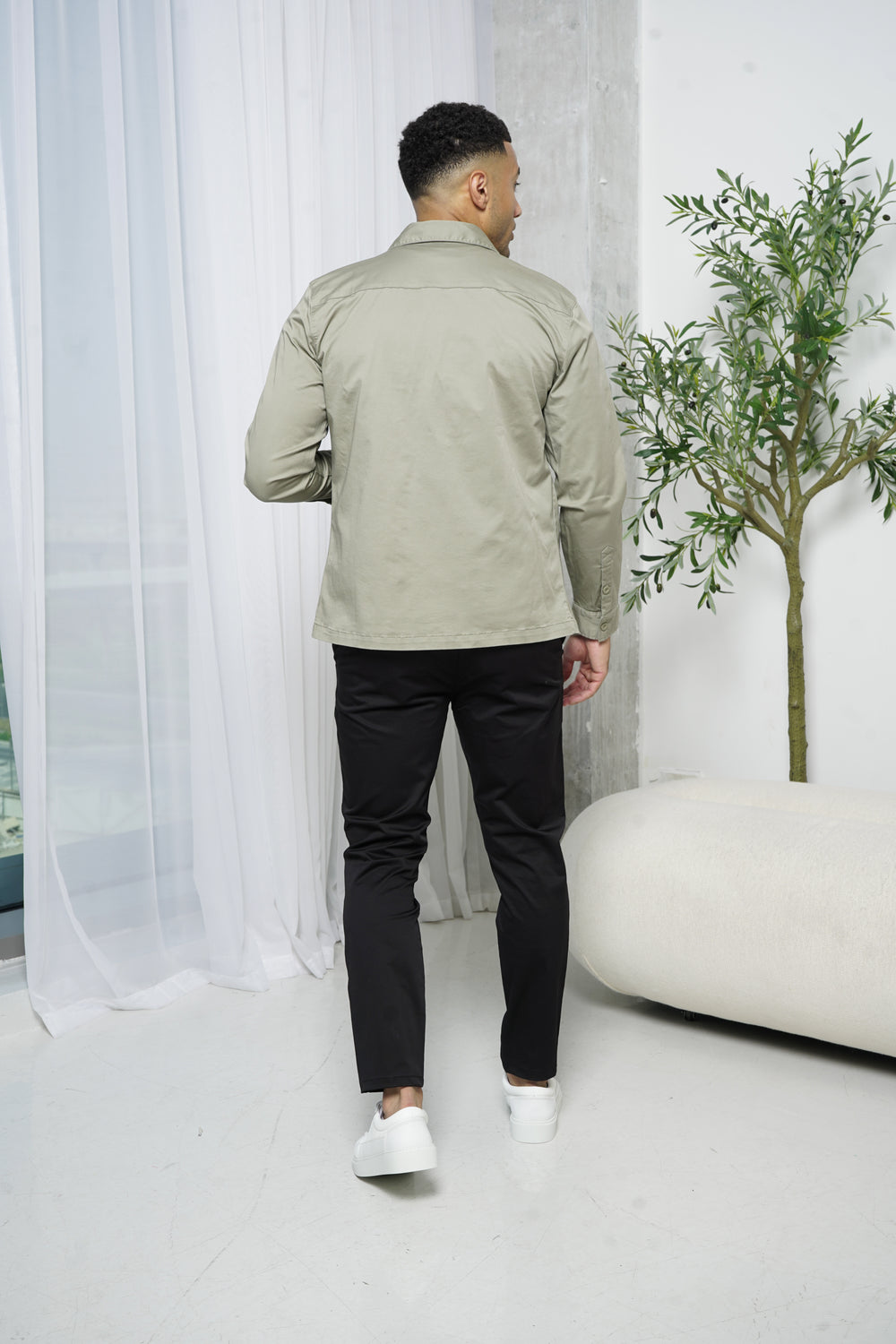 Capo Cotton Cargo Overshirt - Olive