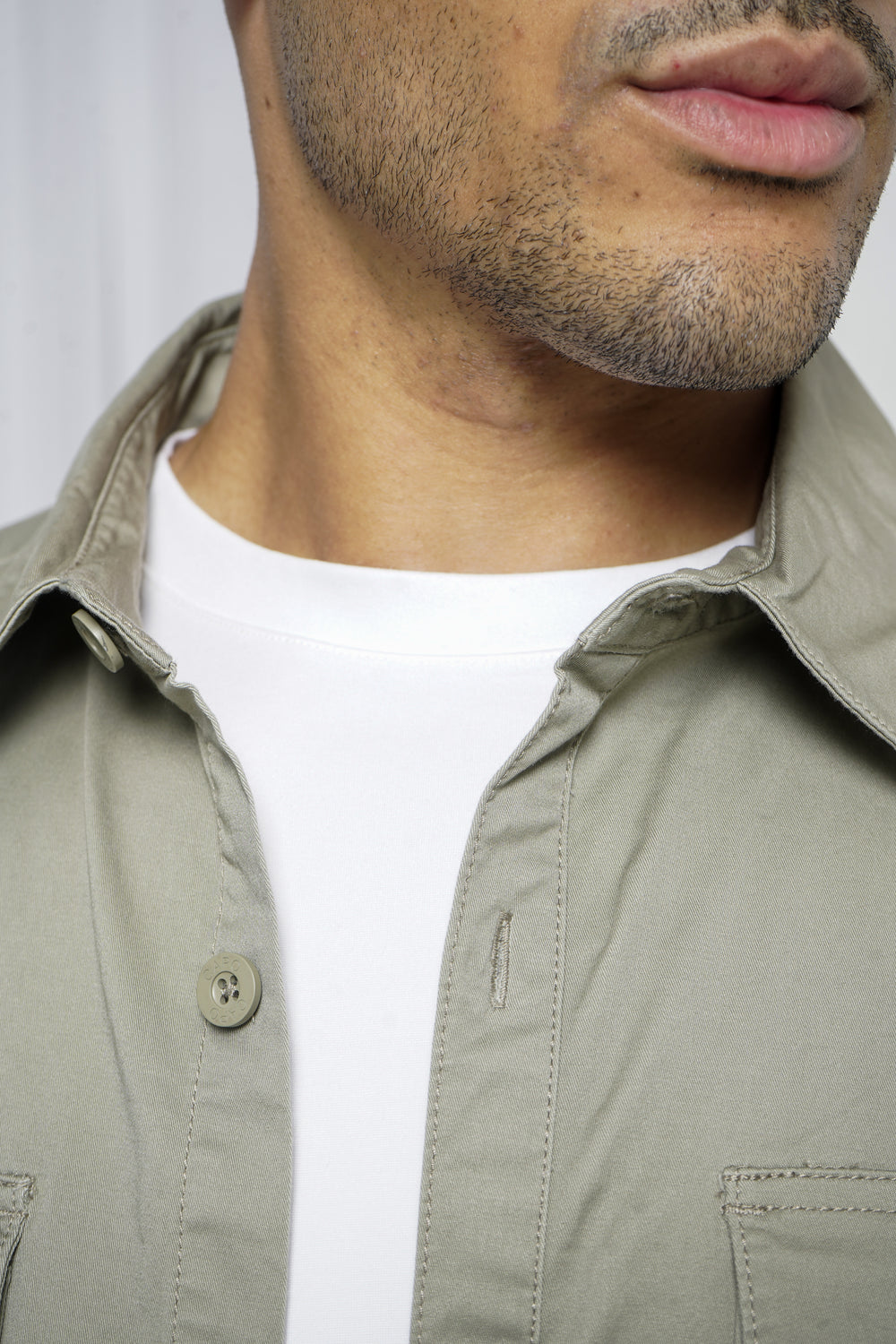 Capo Cotton Cargo Overshirt - Olive