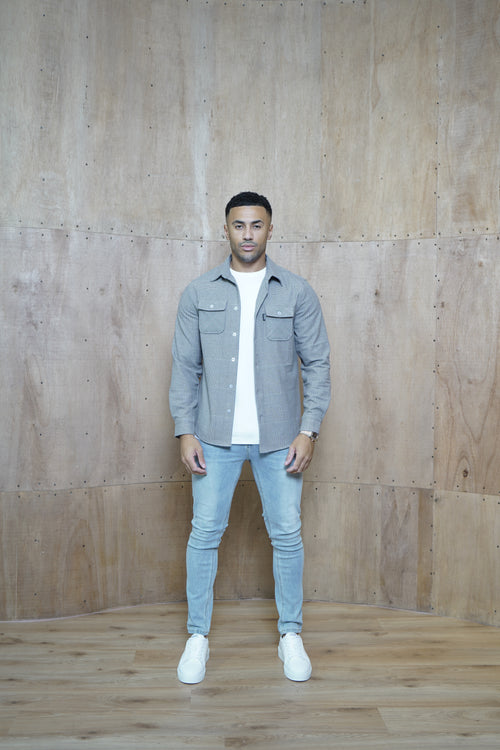 Capo Zack Overshirt - Grey/Brown