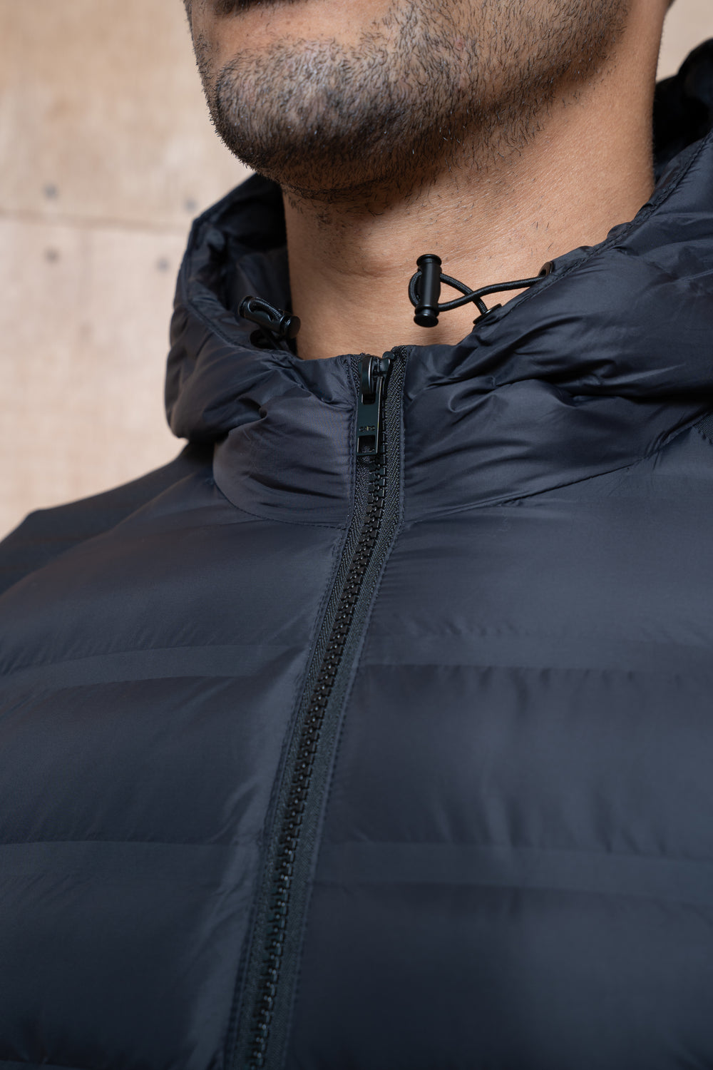 Capo Hybrid Padded Hooded Jacket - Black