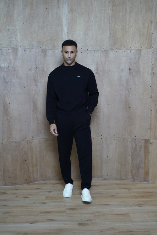 Capo Knitted Joggers - Black