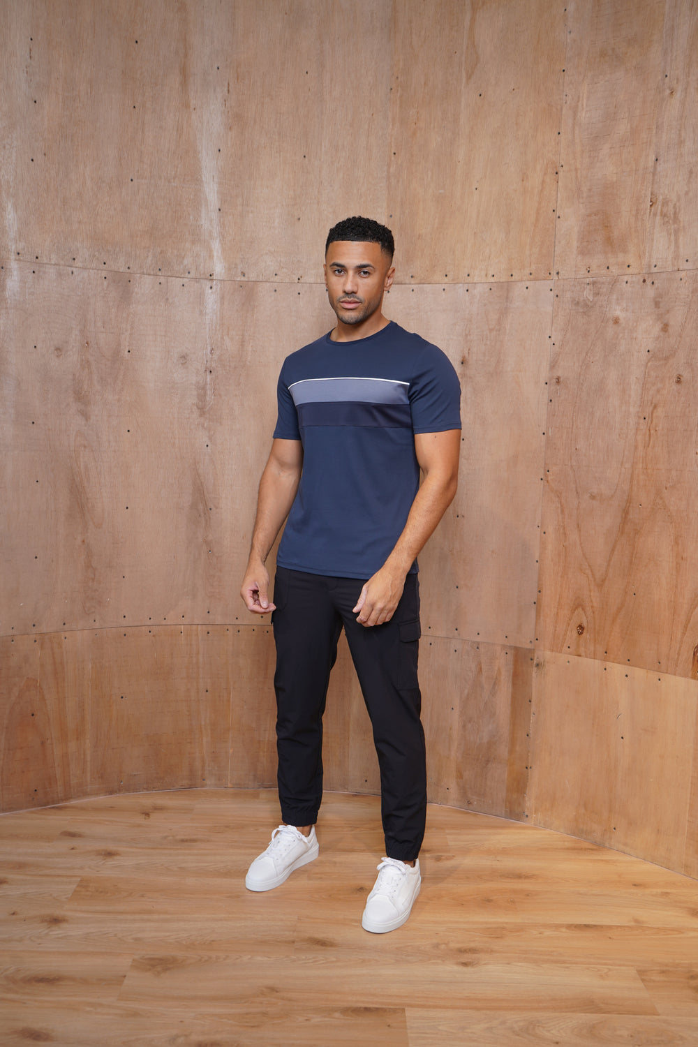 Capo Smart Cuffed Cargo Pants - Black