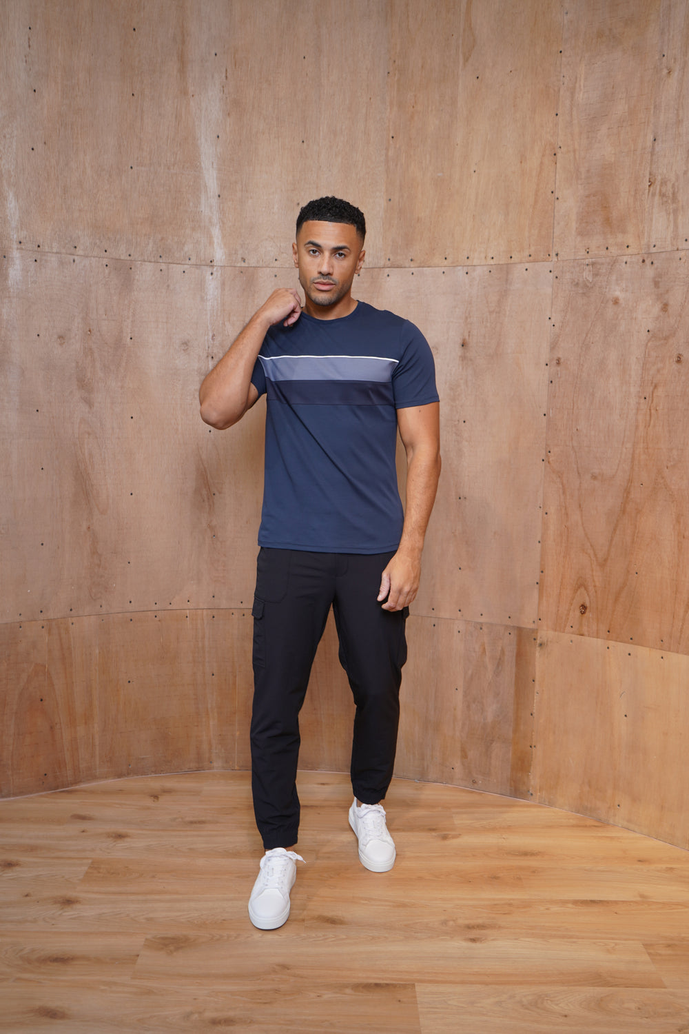 Capo Smart Cuffed Cargo Pants - Black