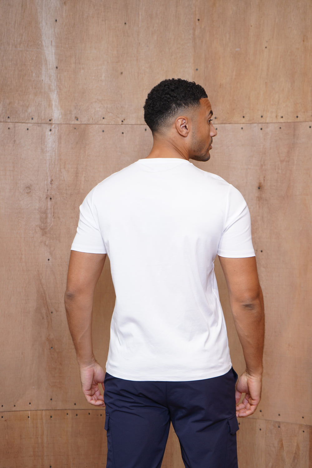 Capo Mercerised Stripe Colour Block T-Shirt - White