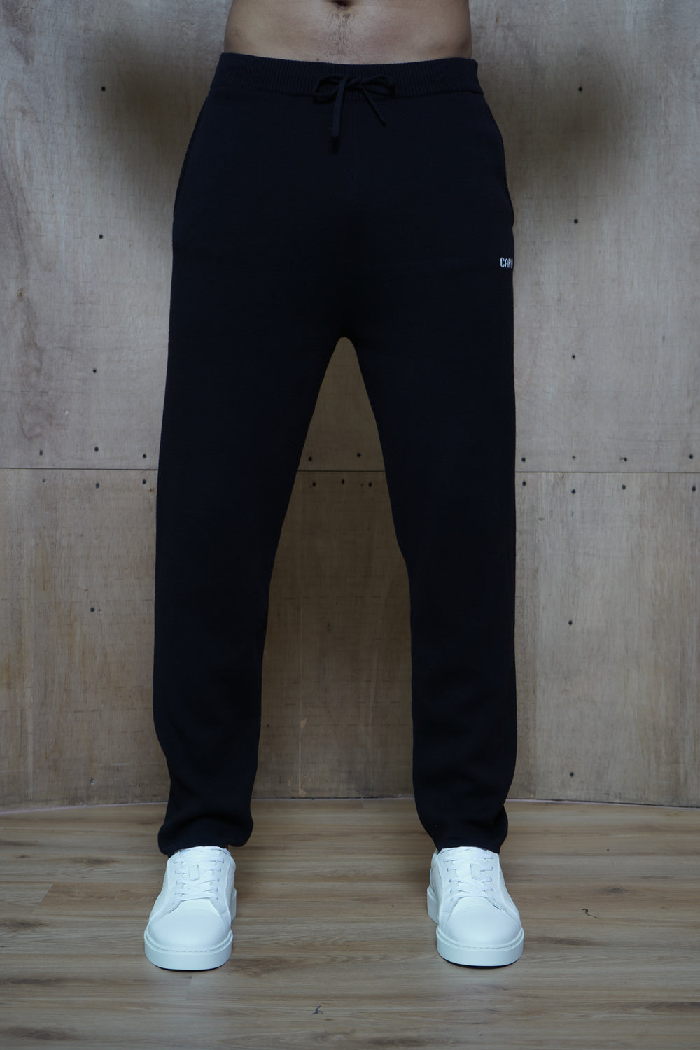 Capo Knitted Joggers - Black