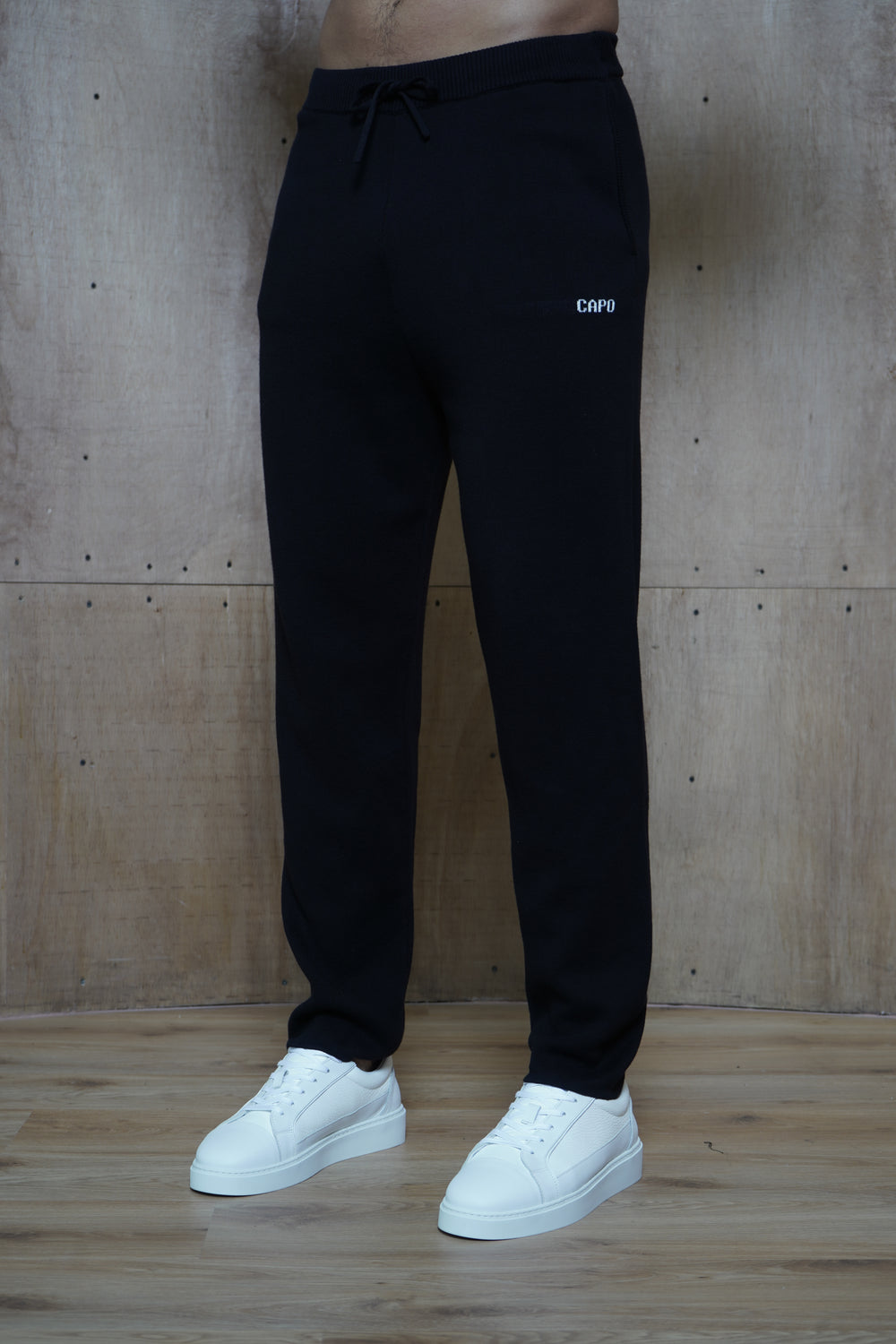 Capo Knitted Joggers - Black