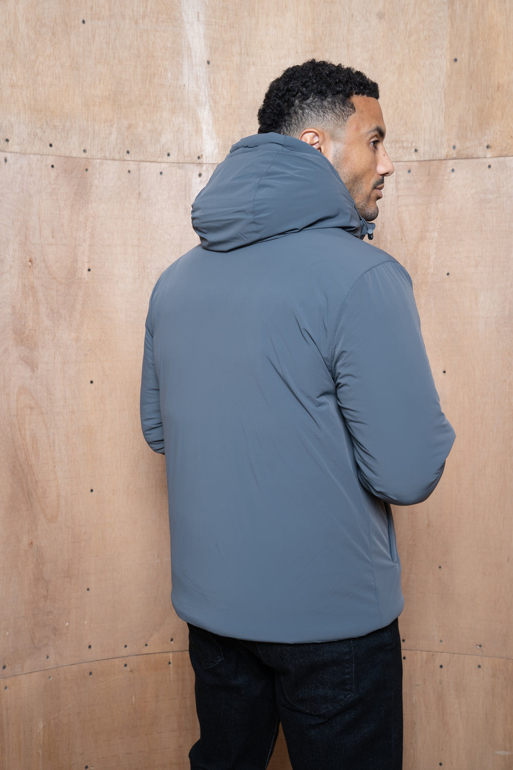 Capo Hooded Padded Jacket - Charcoal