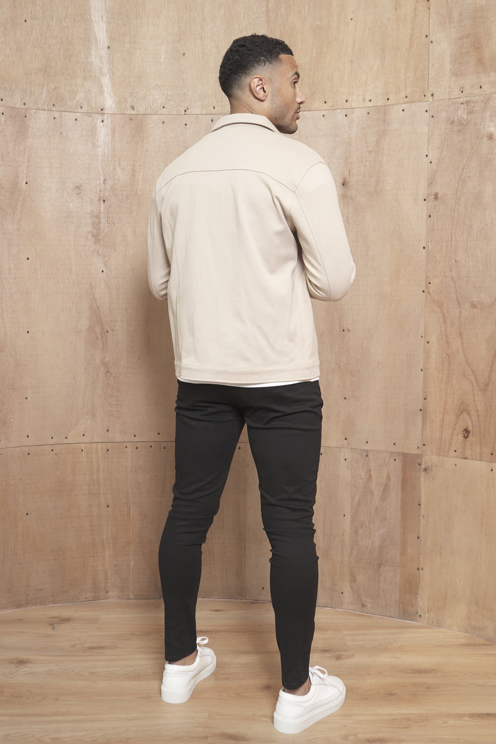 Capo Smart Button Overshirt - Stone