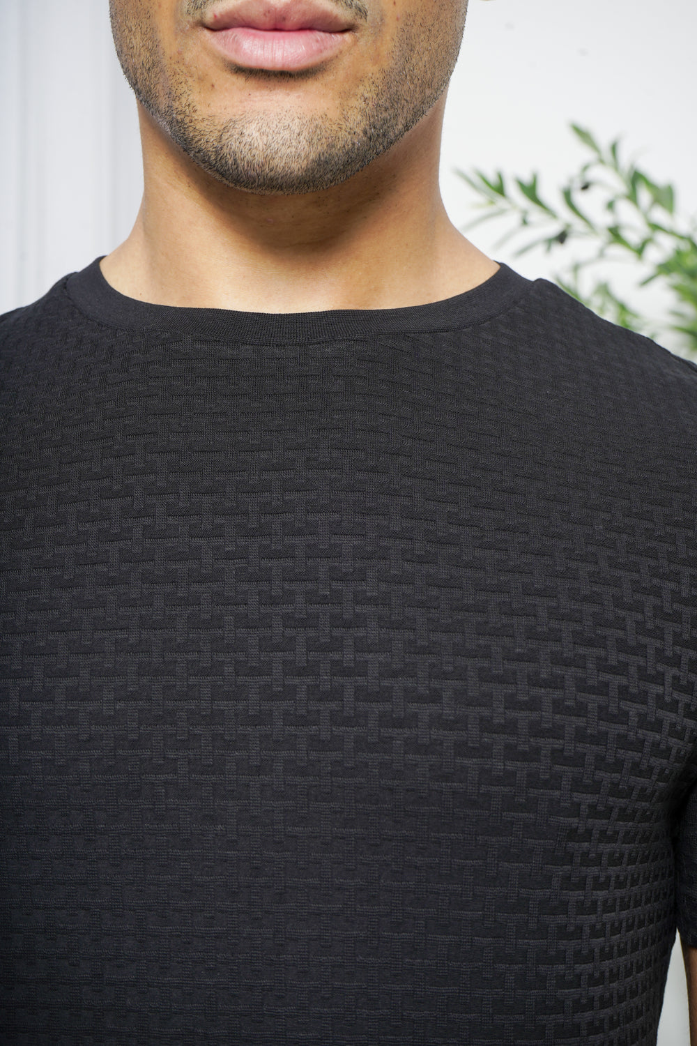 Capo Basket Weave T-Shirt - Schwarz