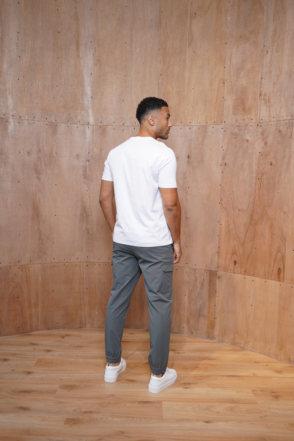 Capo Smart Cuffed Cargo Pants - Charcoal