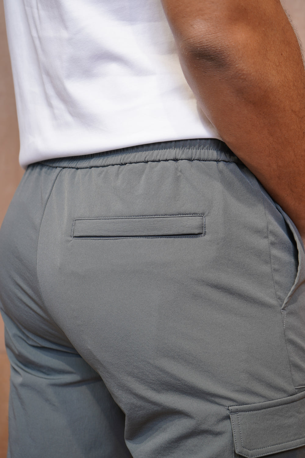 Capo Smart Cuffed Cargo Pants - Charcoal