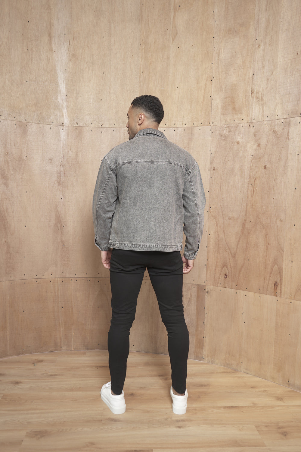 Capo Washed Zip Denim Jacket - Washed Black