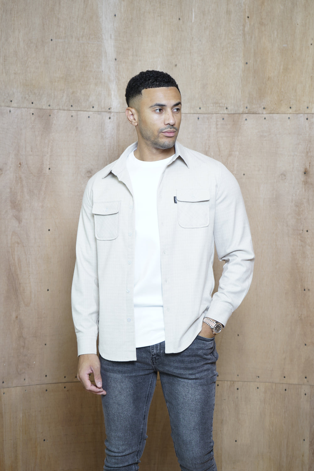 Capo Ollie Overshirt - Light Stone