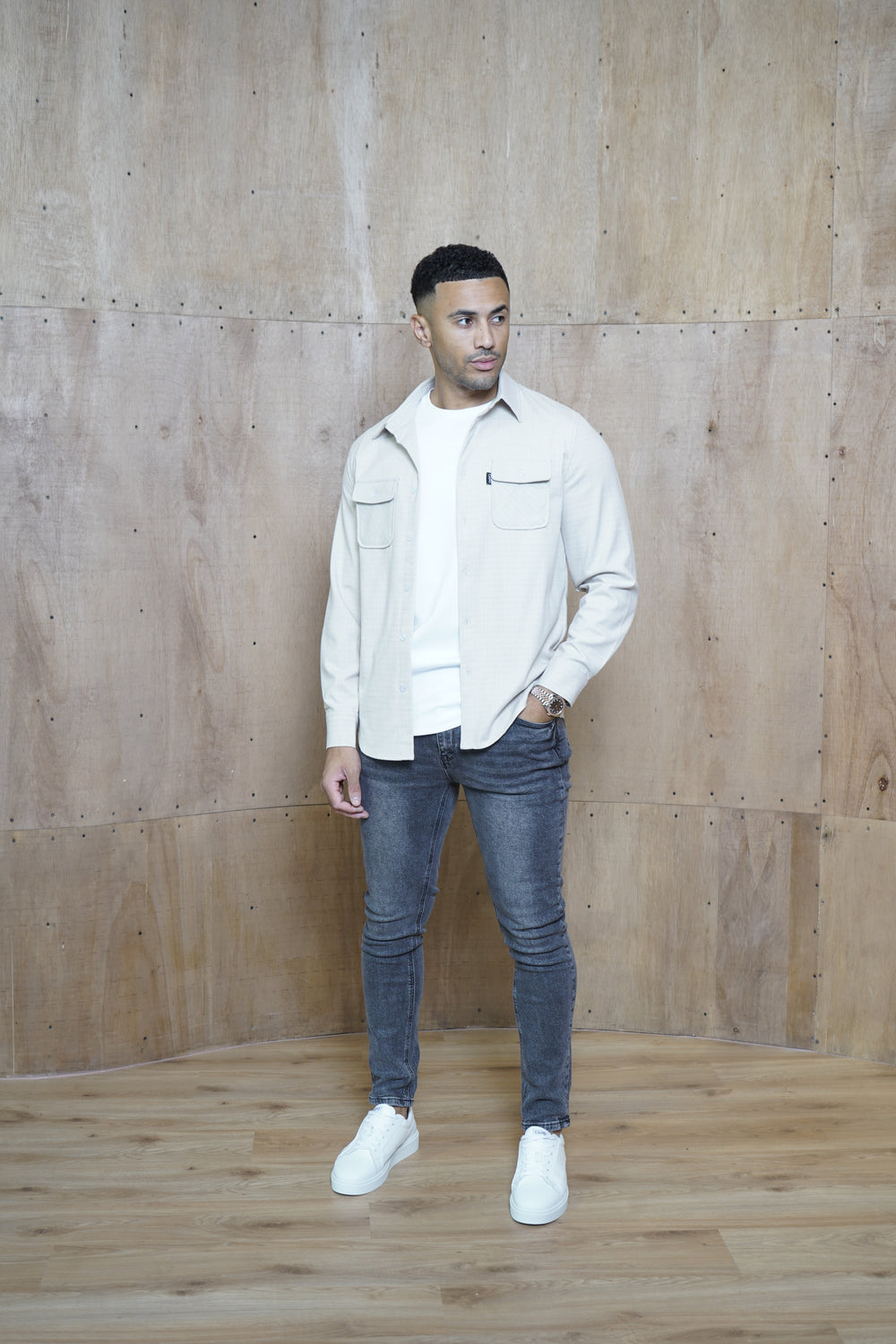 Capo Ollie Overshirt - Light Stone