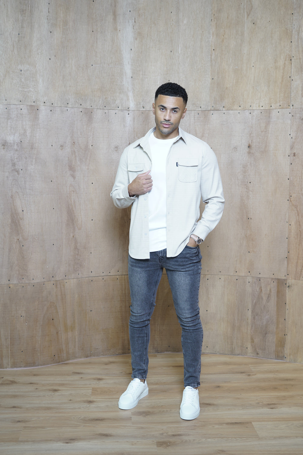 Capo Ollie Overshirt - Light Stone