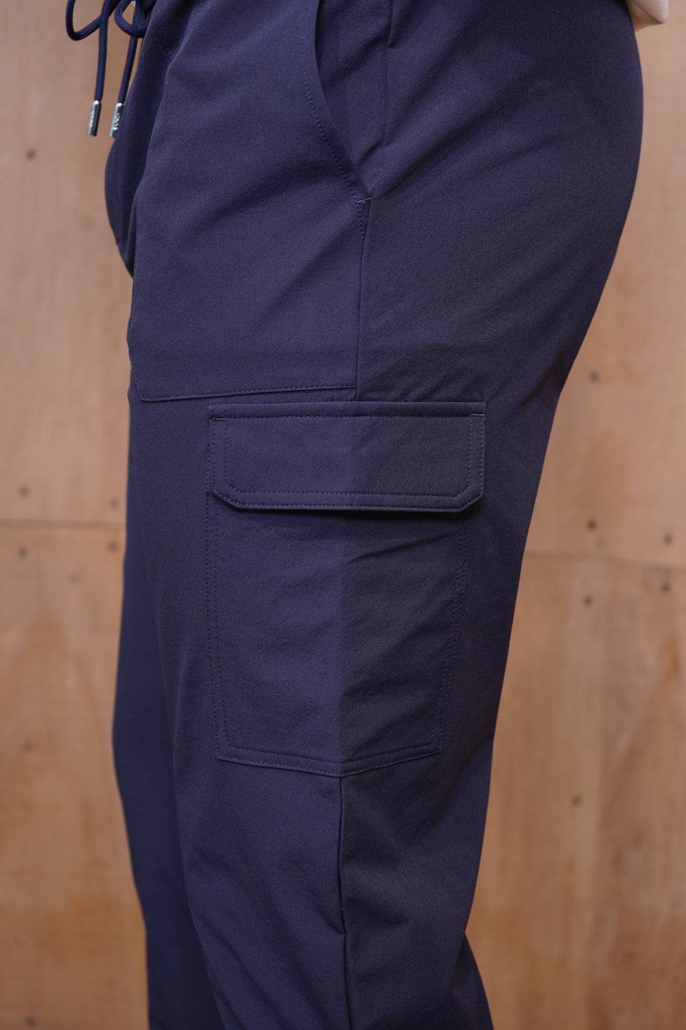 Capo Smart Cuffed Cargo Pants - Navy