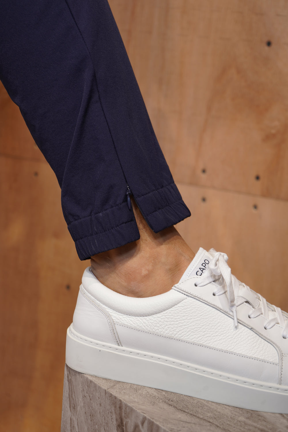 Capo Smart Cuffed Cargo Pants - Navy