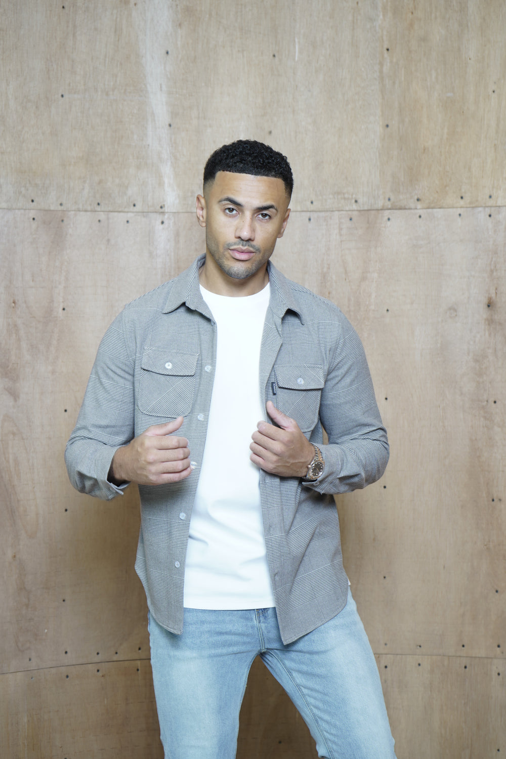 Capo Zack Overshirt - Grey/Brown