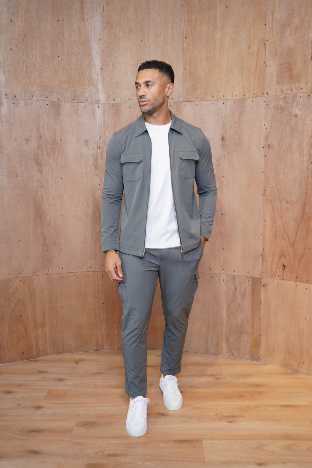 Capo Utility Regular Cargo Pants - Charcoal