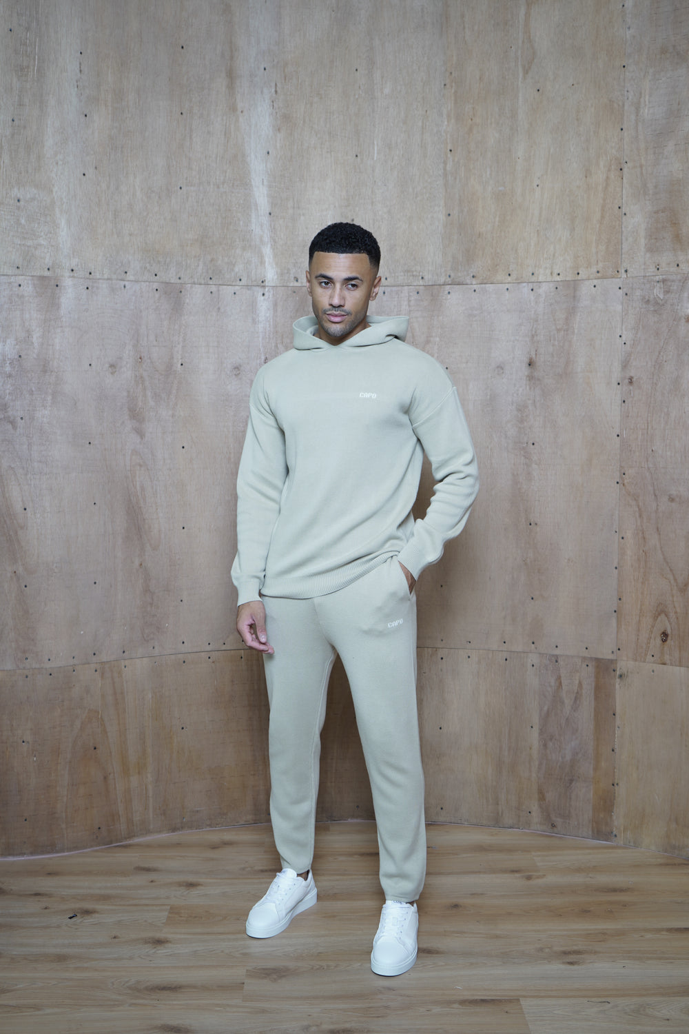 Capo Knitted Joggers - Stone