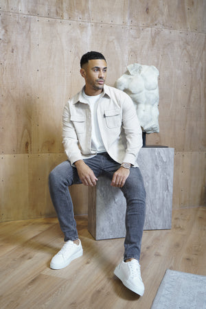 Capo Ollie Overshirt - Light Stone