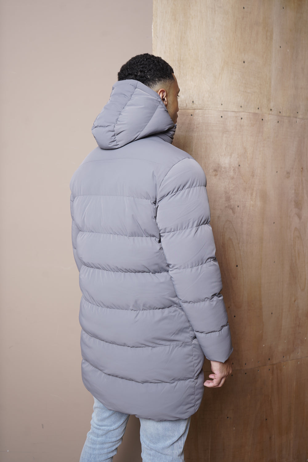 Capo Mid-Length Puffer Coat - Charcoal