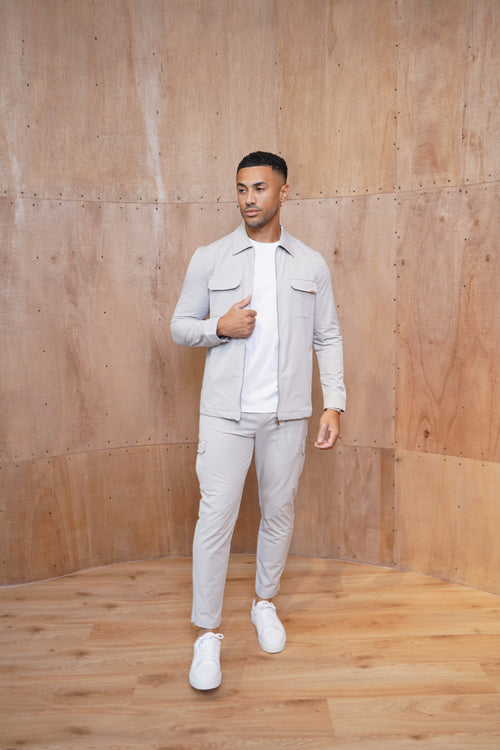 Capo Utility Overshirt - Light Grey