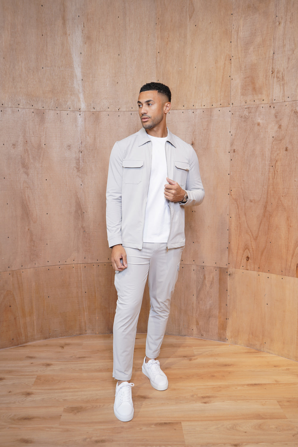 Capo Utility Overshirt - Light Grey