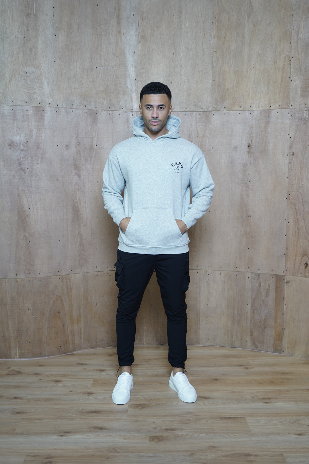 Capo Club Relaxed Hoodie - Grey Marl