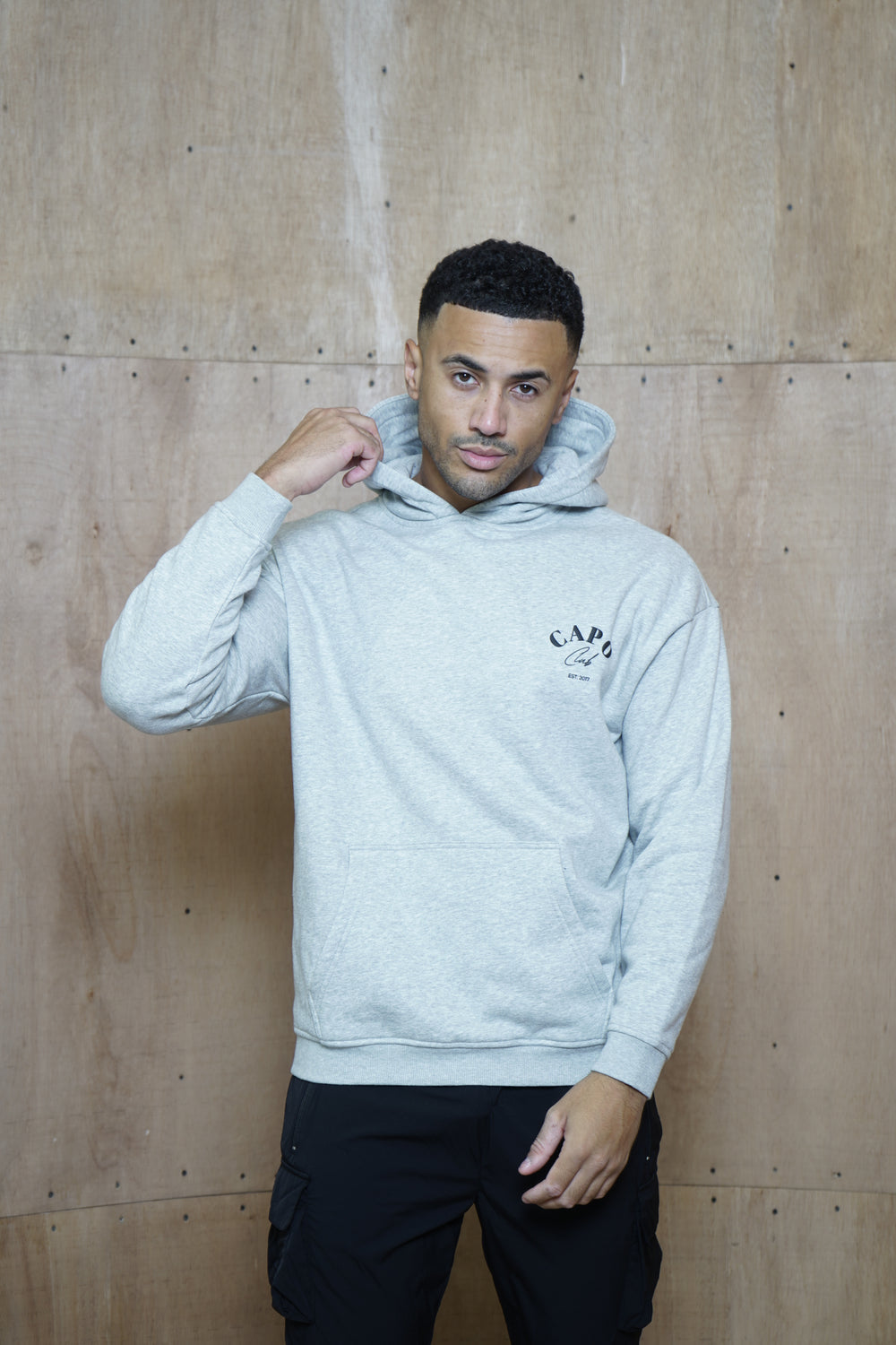 Capo Club Relaxed Hoodie - Grey Marl