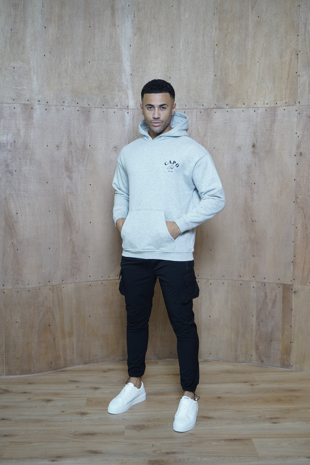 Capo Club Relaxed Hoodie - Grey Marl