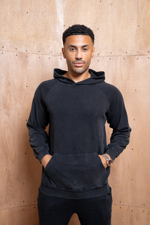 Capo Veluro Washed Hoodie - Black