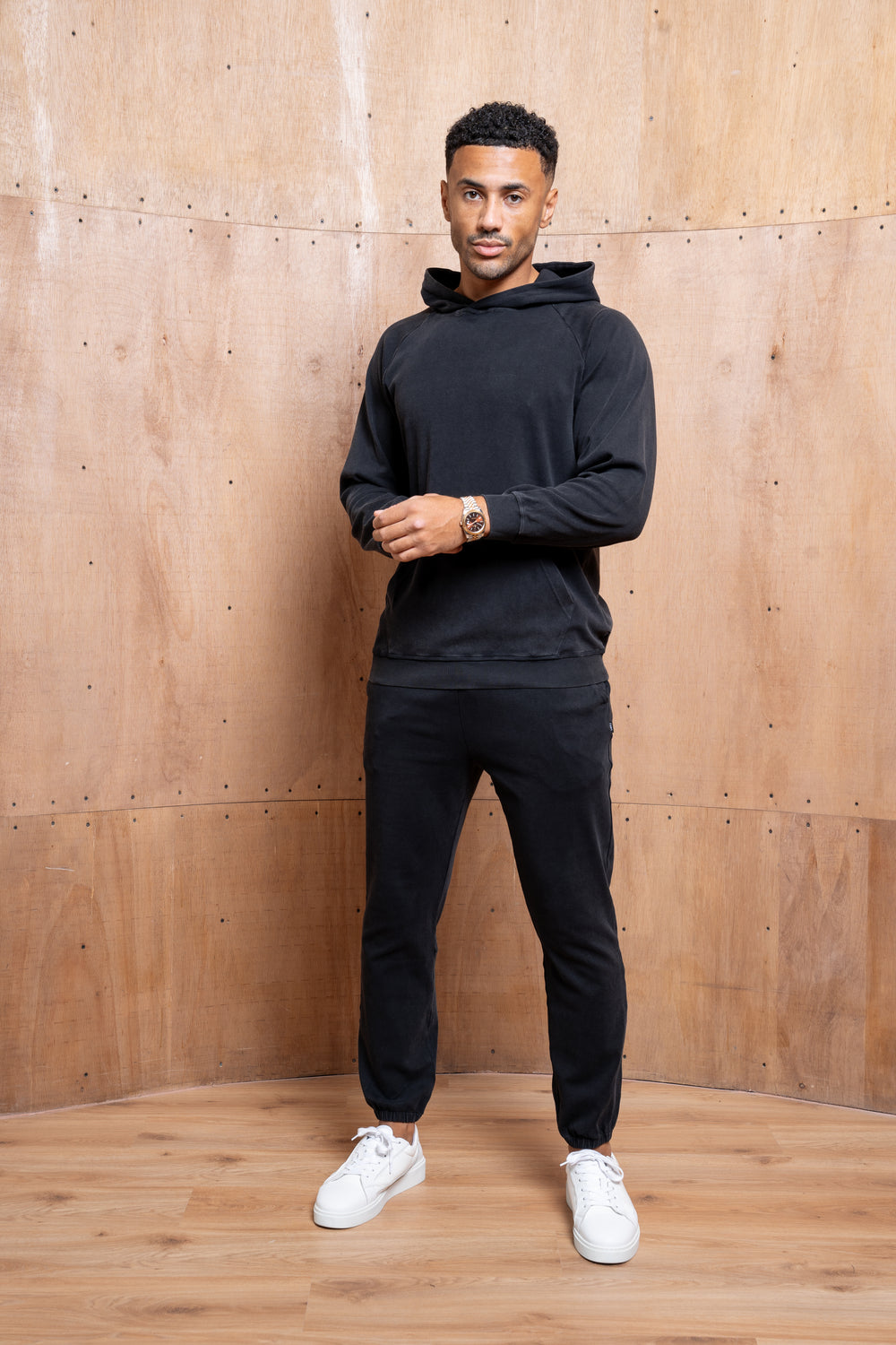 Capo Veluro Washed Hoodie - Black