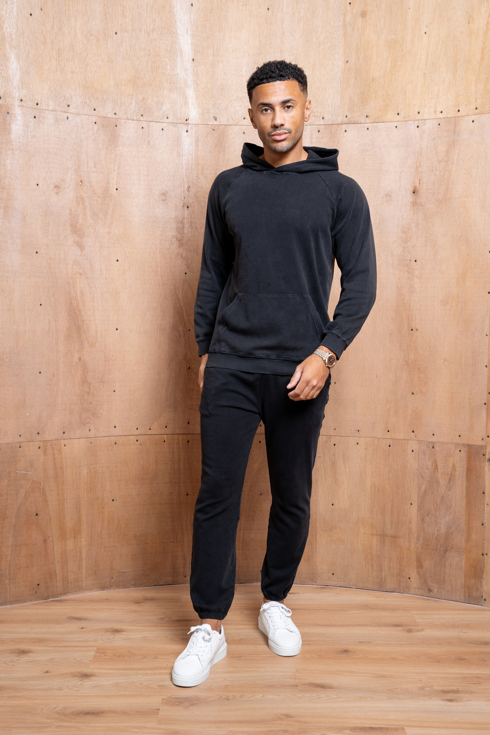 Capo Veluro Washed Joggers - Black