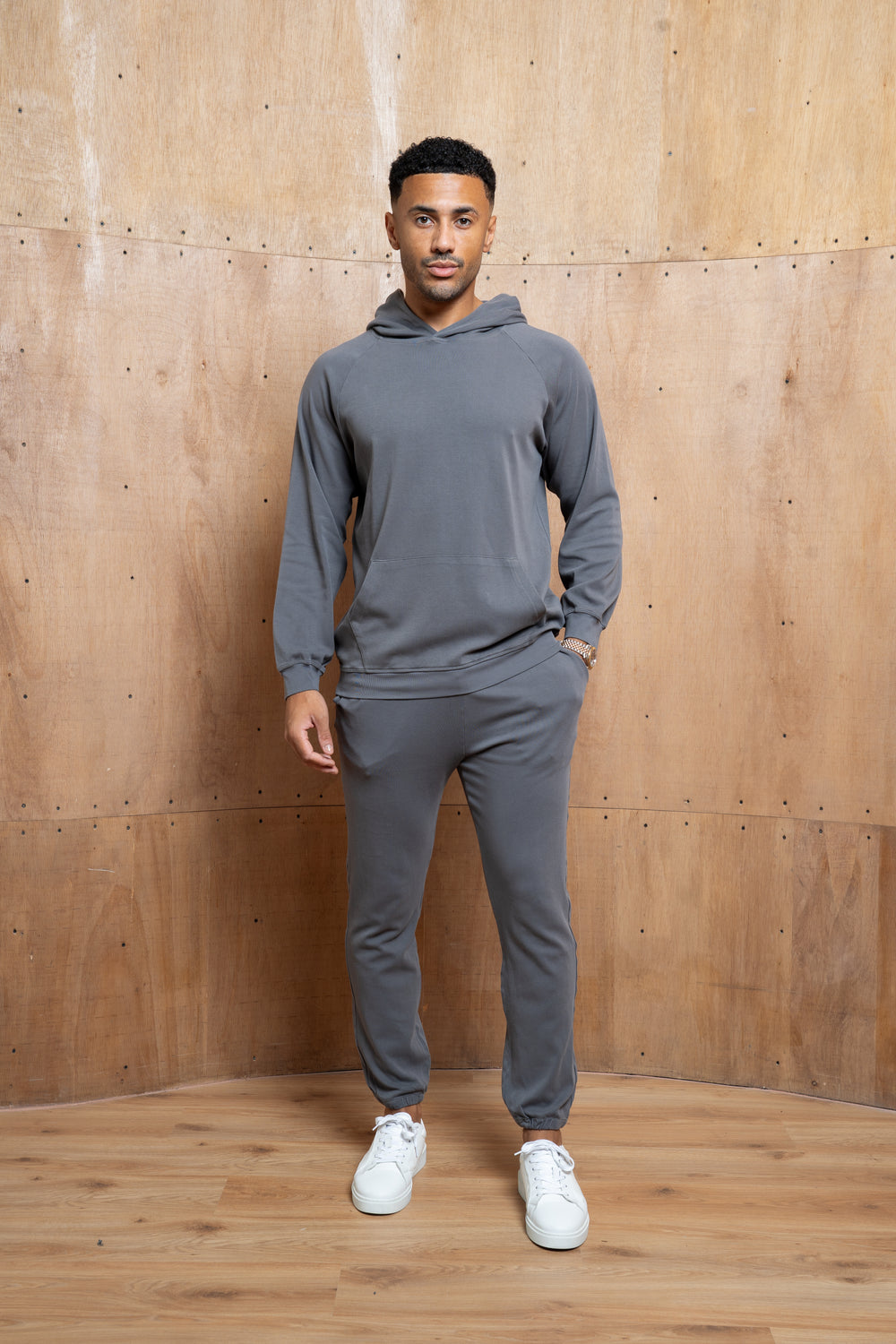 Capo Veluro Washed Joggers - Light Grey