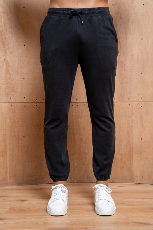 Capo Veluro Washed Joggers - Black
