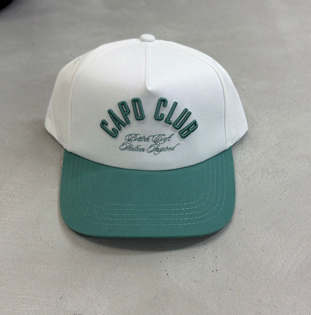 Capo Club Baseball Cap - Cream/Green