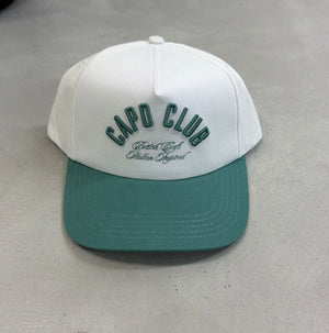 Capo Club Baseball Cap - Cream/Green