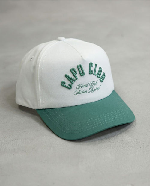 Capo Club Baseball Cap - Cream/Green