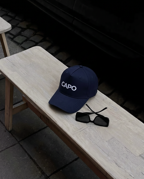 Capo Cotton Embroidered Cap - Navy