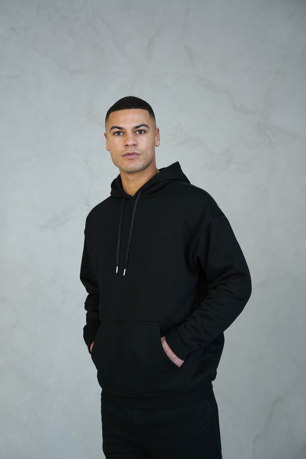 Capo Tracksuit Overhead Hoodie - Black