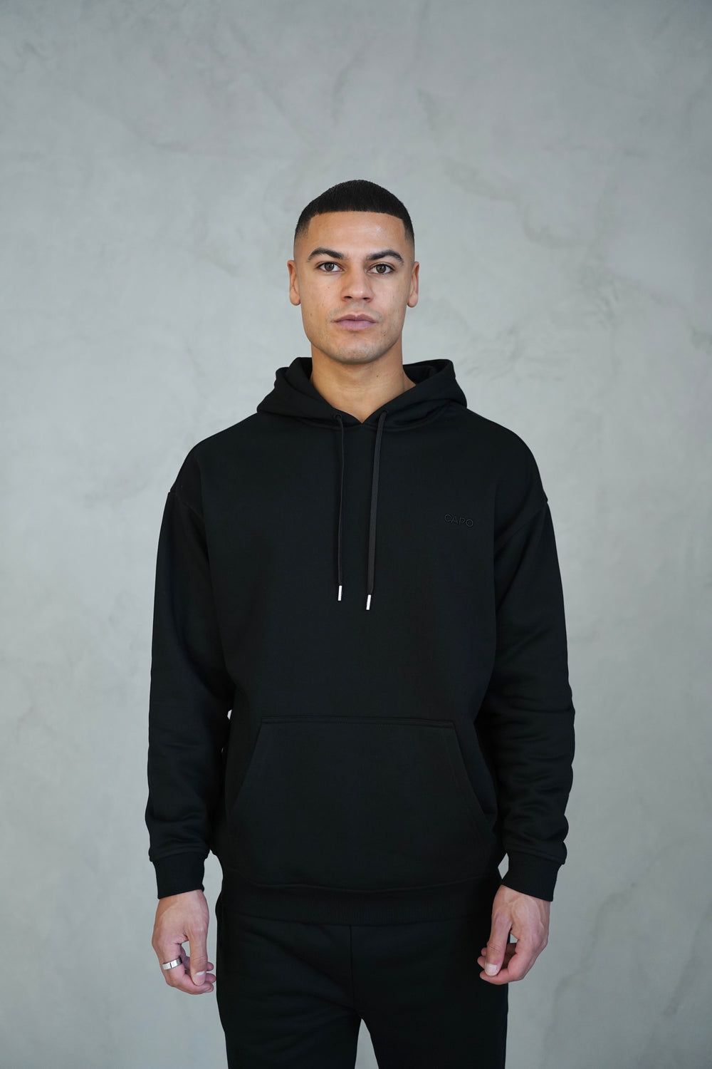 Capo Tracksuit Overhead Hoodie - Black