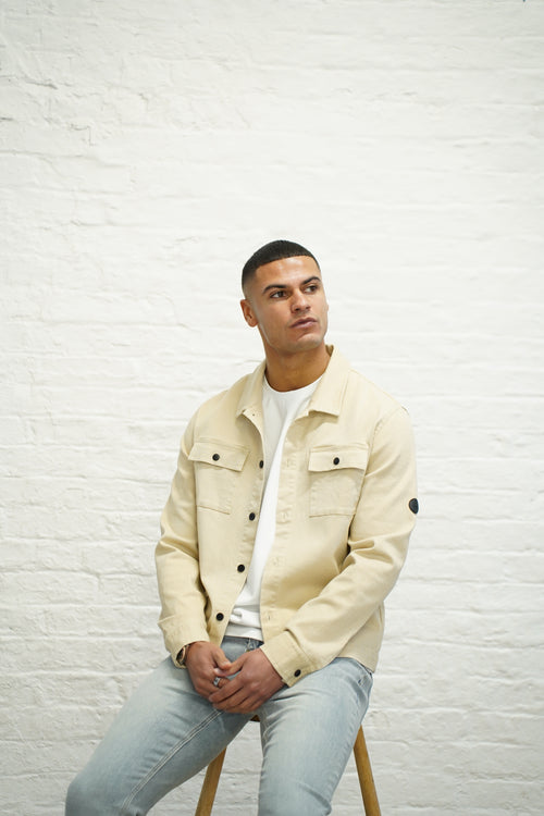 Capo Washed Overshirt - Stone