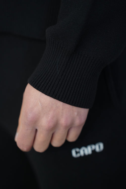 Capo Knitted Joggers - Black